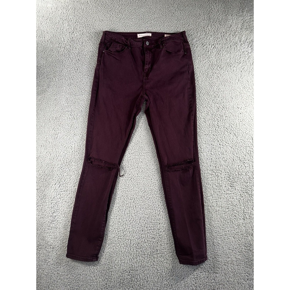 Bullhead Denim Co High Rise‎ Skinnies Burgundy Women 30